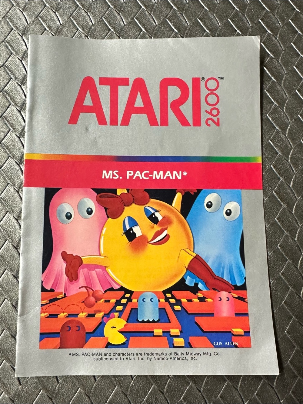 Ms. Pac-Man book - Colorful Arcade instruction manual only.